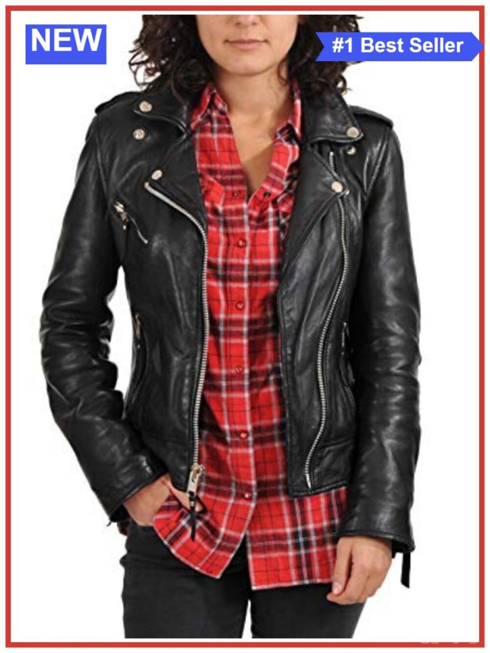 Lambskin Leather Bomber Biker Jacket Slim Fit Long Sleeve Casual Outerwear